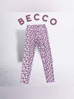 BECCO Leggings purple floral size small